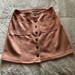 pink fitted skirt